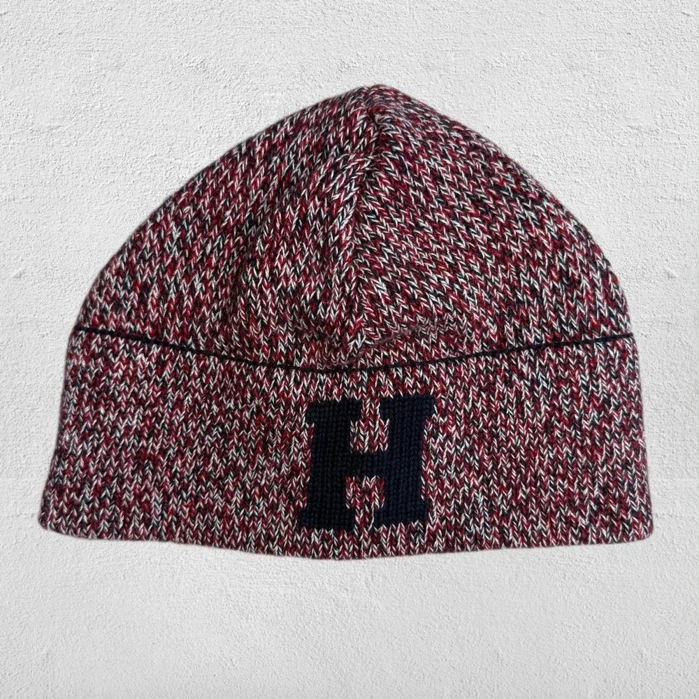 Tommy Hilfiger Varsity Block Logo Marled Cuffed Beanie Hat